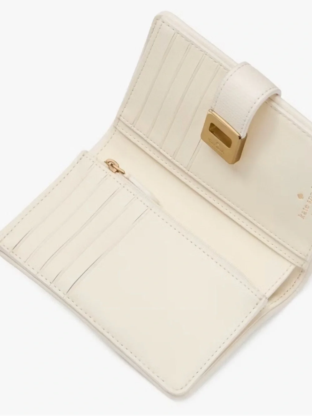 kate spade Lime & White Woven Turn-Lock Clutch